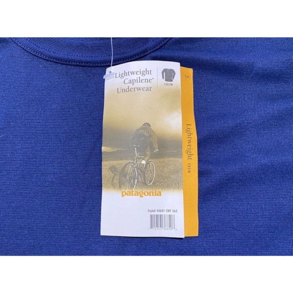 Patagonia Capilene Mens XXL Lightweight Long Sleeve Base Layer Blue Vintage NWT - Picture 4 of 10